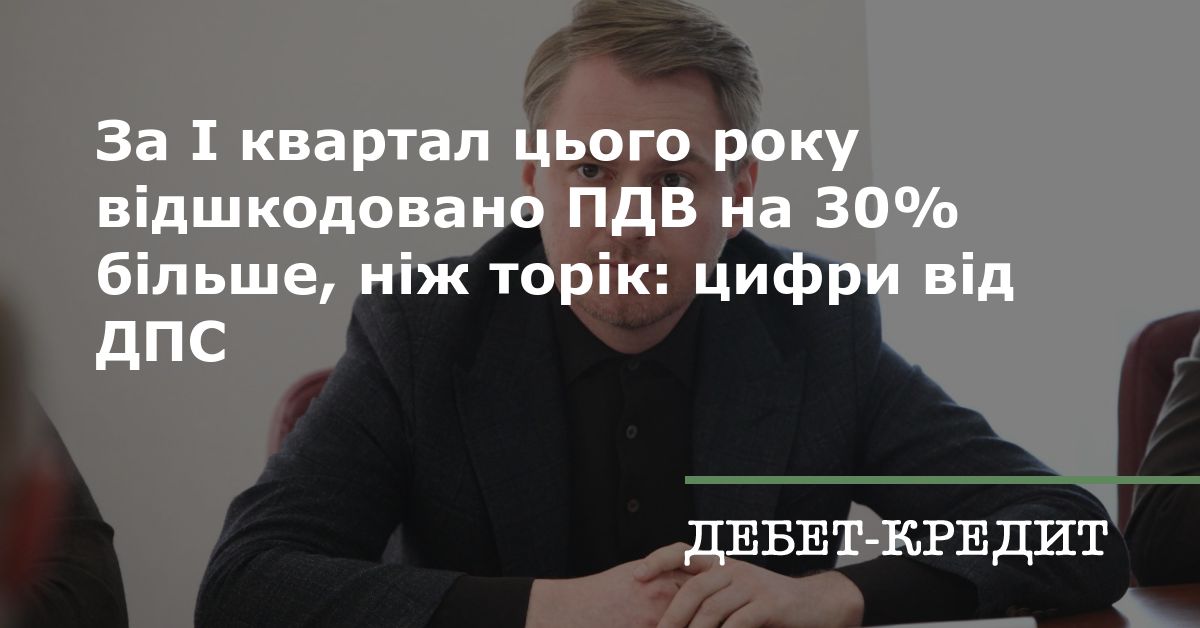 За квартал цього року відшкодовано ПДВ на 30% більше, ніж торік