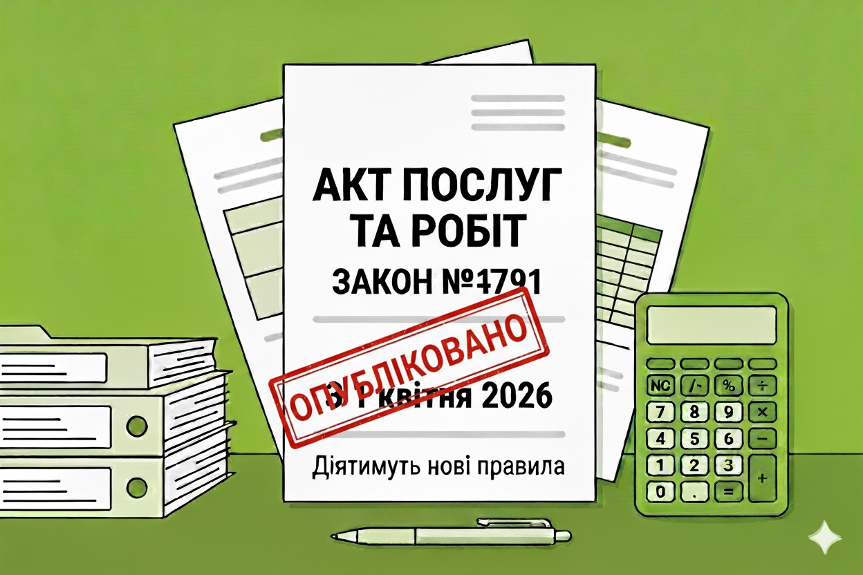 З 1 квітня 2026 року діятимуть нові правила для актів послуг, робіт та оренди: опубліковано Закон №4791