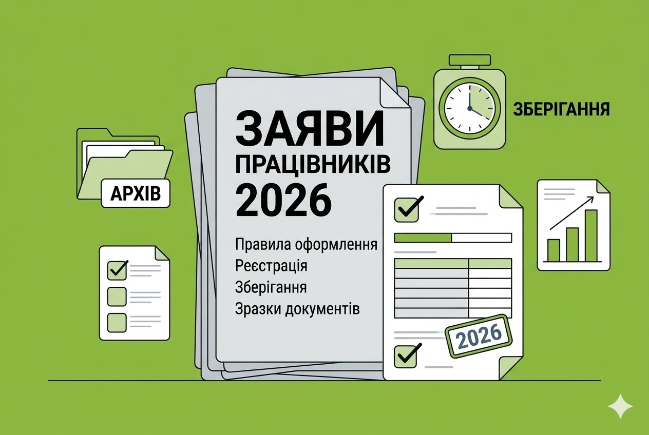 Заяви від працівників у 2026 році: правила оформлення, реєстрації, зберігання та зразки документів
