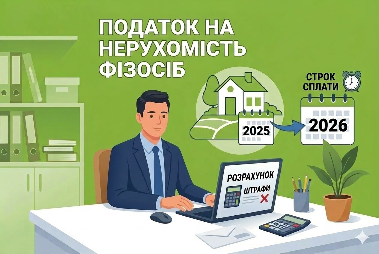 Як у 2026 році платити податок на нерухомість фізосіб за 2025 р.: алгоритм розрахунку, строки сплати та штрафи