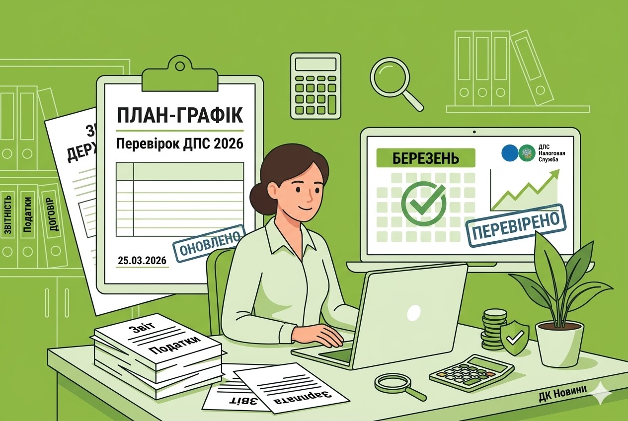 План-графік перевірок ДПС на 2026 рік оновлено (станом на 25.03.2026 року)