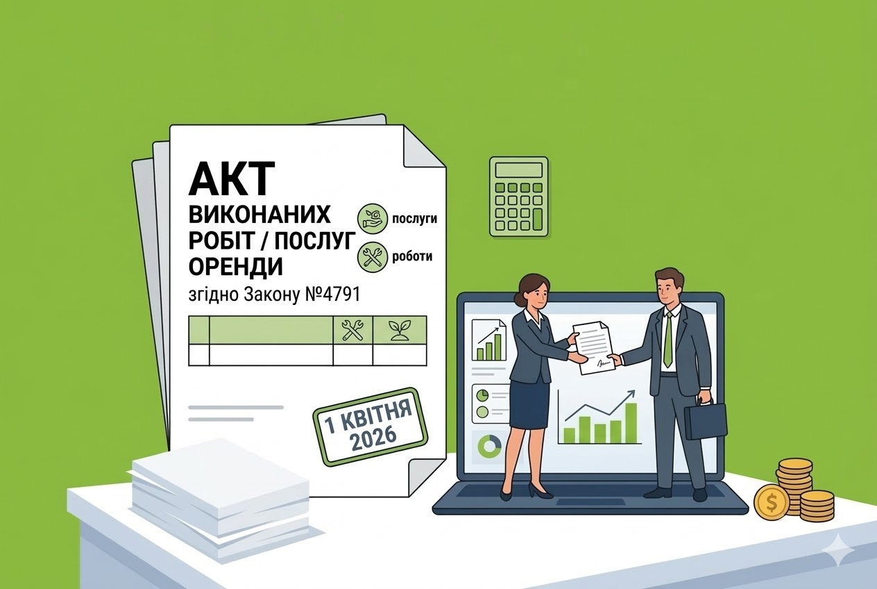 Як оформляти Акти послуг, робіт та оренди з 1 квітня 2026 року: аналіз змін за Законом №4791