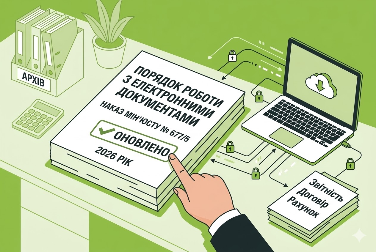 Новий порядок роботи з електронними документами у 2026 році: аналіз змін, внесених наказом Мін’юсту №677/5
