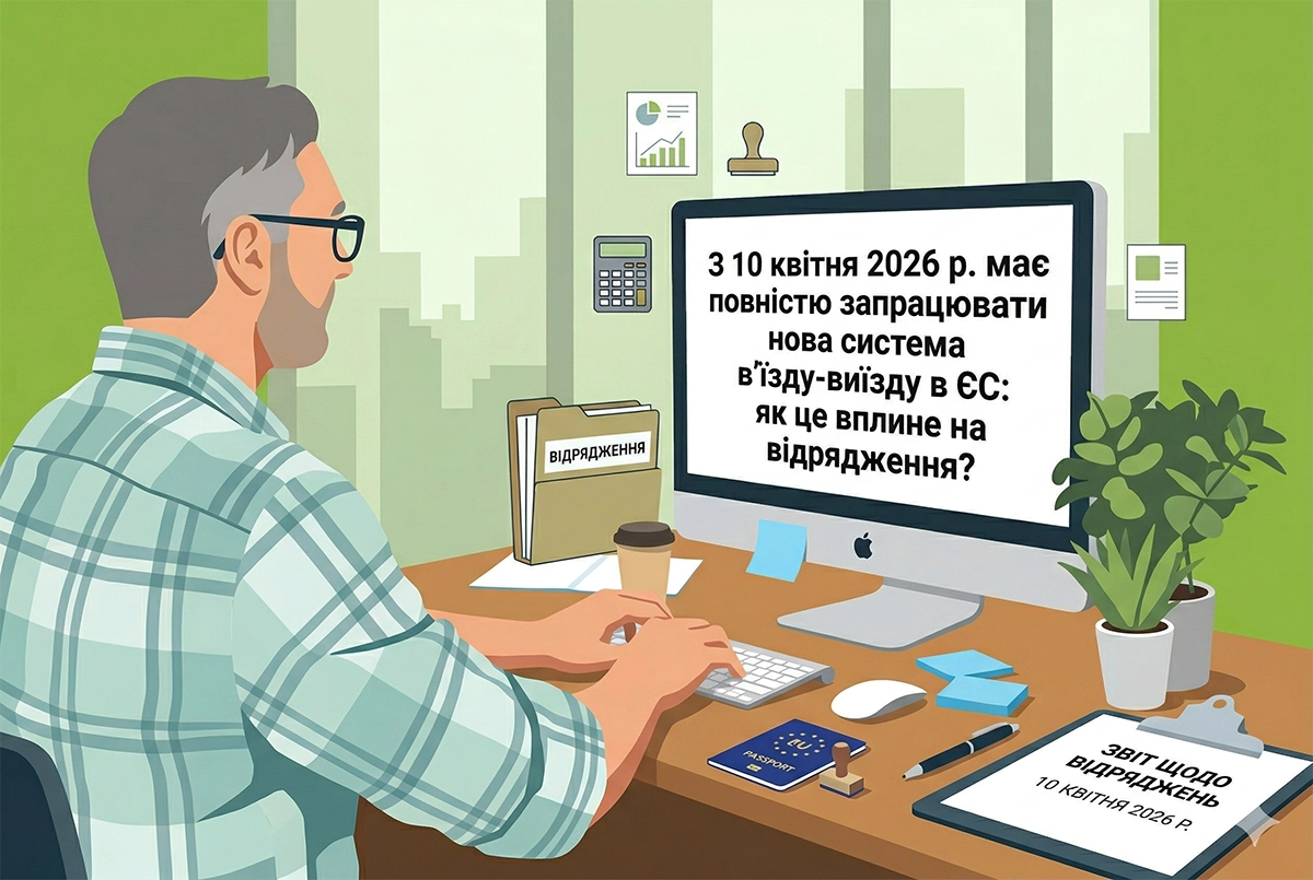 З 10 квітня 2026 р. діє нова система в’їзду-виїзду в ЄС: що зміниться в оформленні закордонних відряджень?