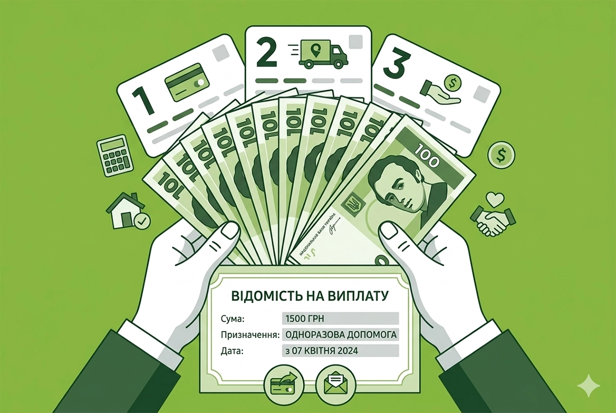 Одноразова допомога 1500 грн: з 7 квітня почалися виплати на картки та через Укрпошту