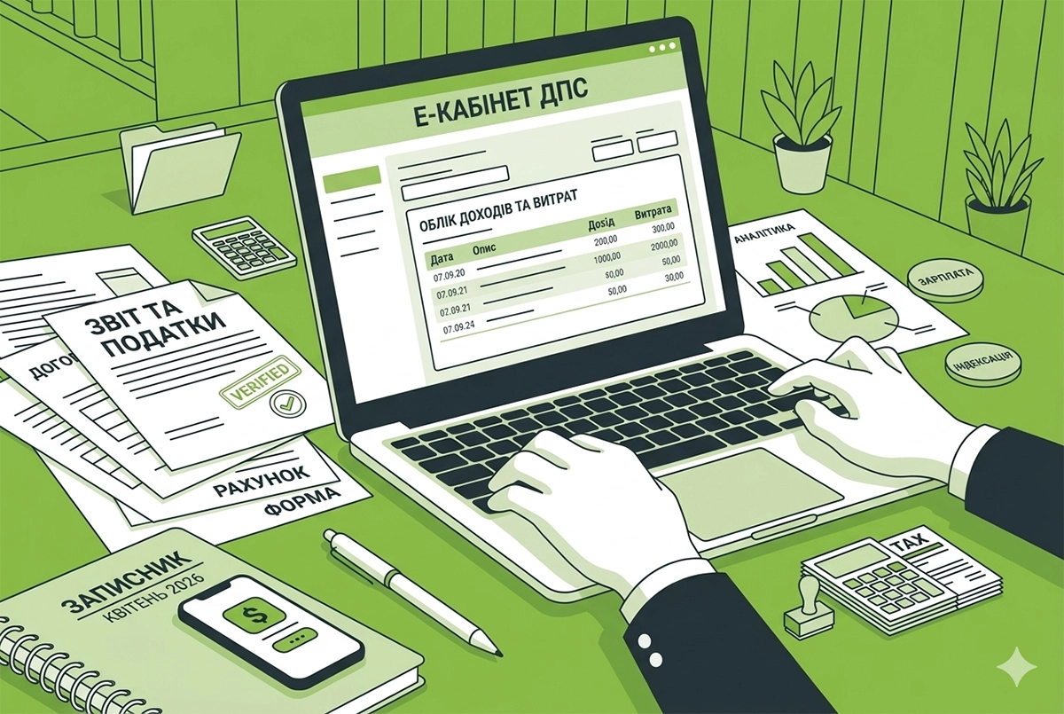Ведення обліку доходів та витрат «загальником» у Е-кабінеті: інструкція від ДПС