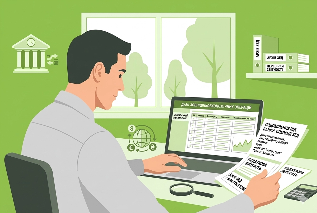 Контроль за здійсненням зовнішньоекономічної діяльності: роль повідомлення від банків