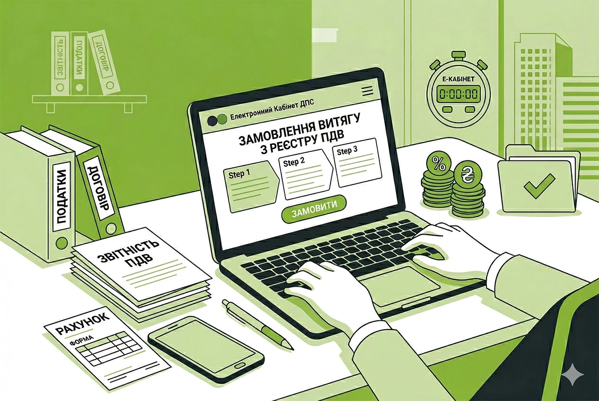 Цифровий витяг з реєстру ПДВ: покрокова інструкція замовлення через Е-кабінет