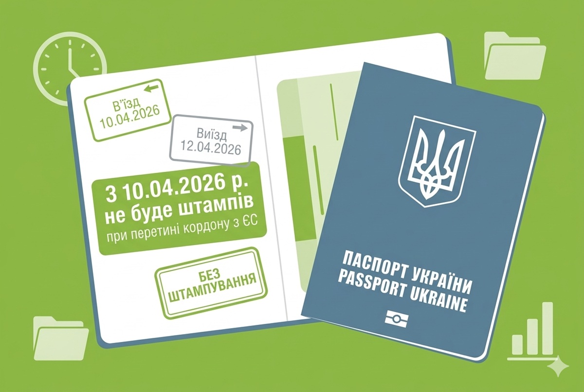 З 10 квітня 2026 року вже не буде штампів при перетині кордону з ЄС