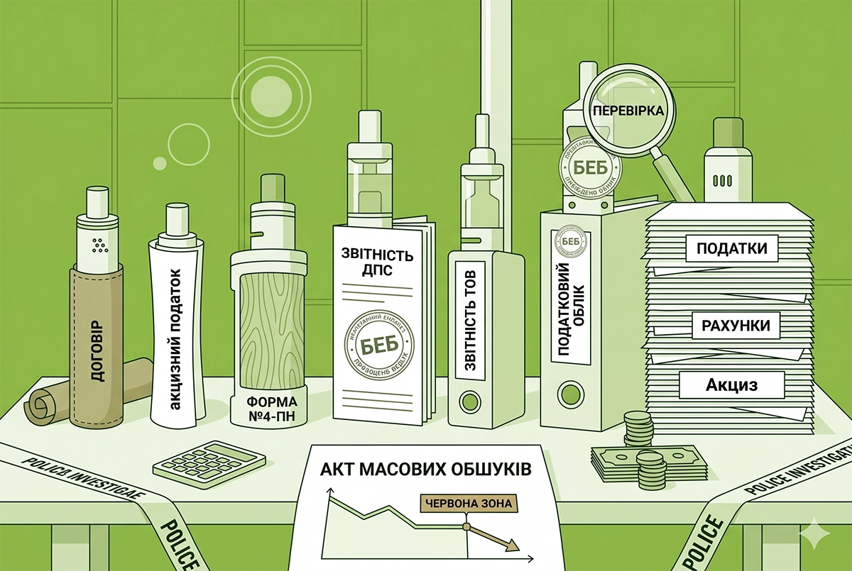 Вейп-ринок у «червоній зоні»: БЕБ провело масові обшуки в одній із торгових компаній