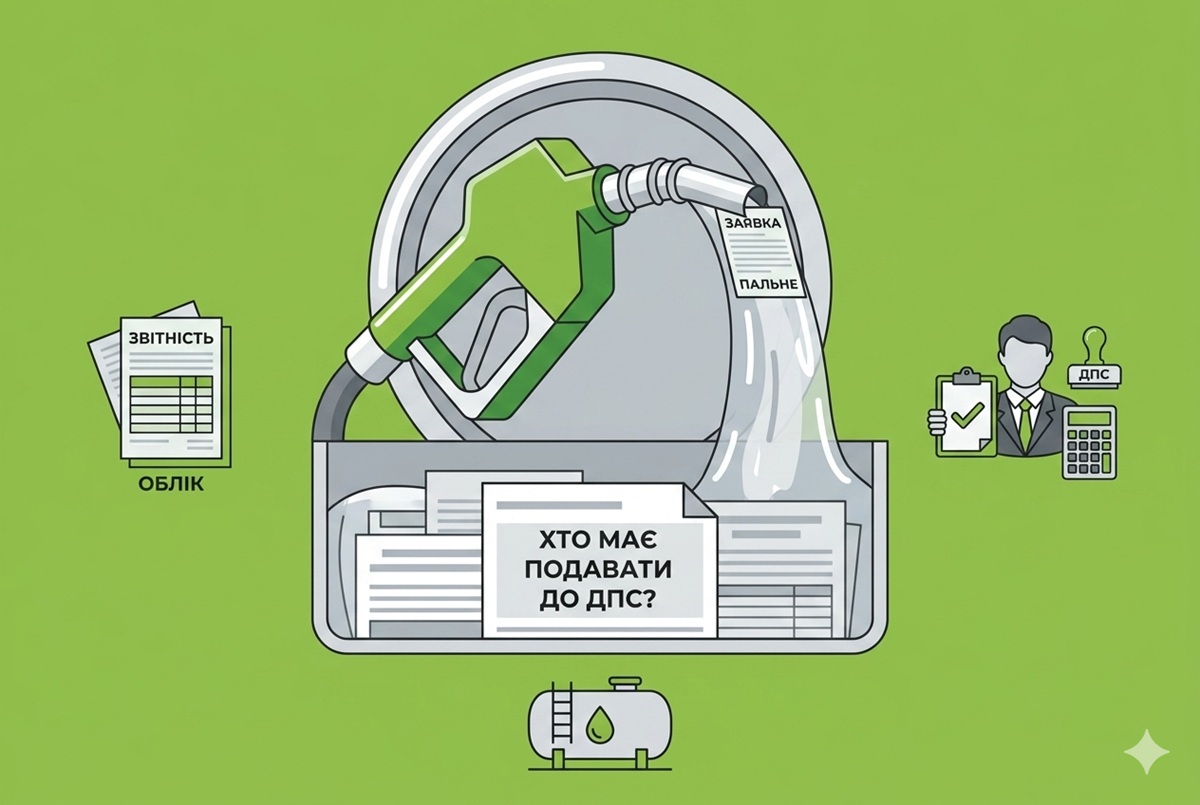Заявка на поповнення залишку пального у разі його зберігання: хто має подавати до ДПС