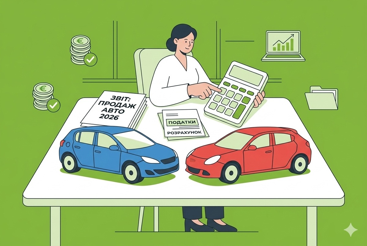 Продаж авто фізособою у 2026 році: скільки слід сплатити податків