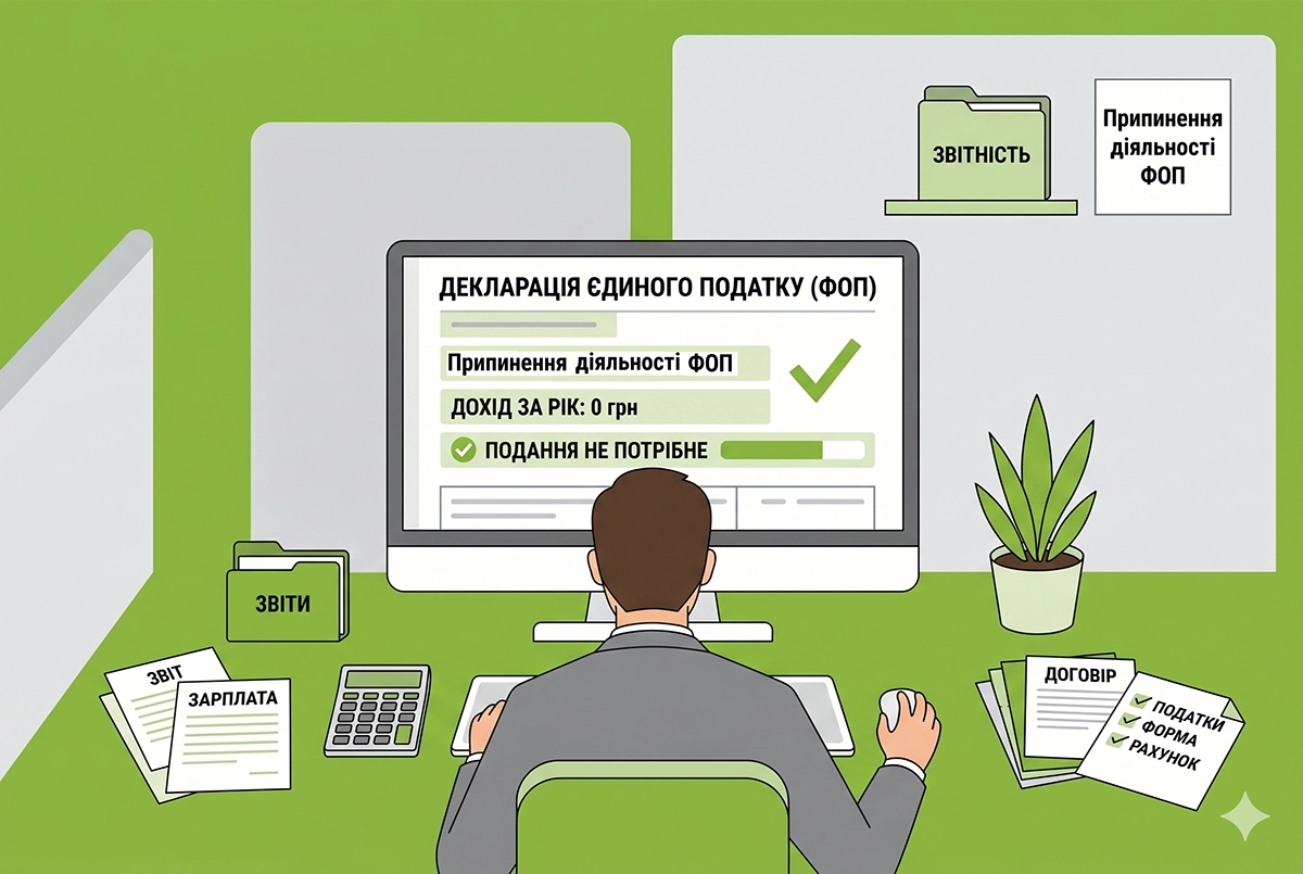 Припинення діяльності ФОПа: коли не потрібно подавати декларацію з ЄП за відсутності доходу