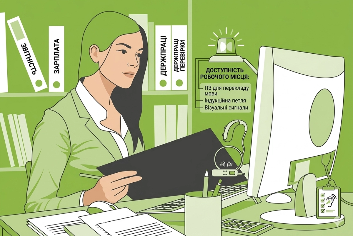 Облаштування робочого місця для осіб з інвалідністю з порушенням слуху: поради від Держпраці