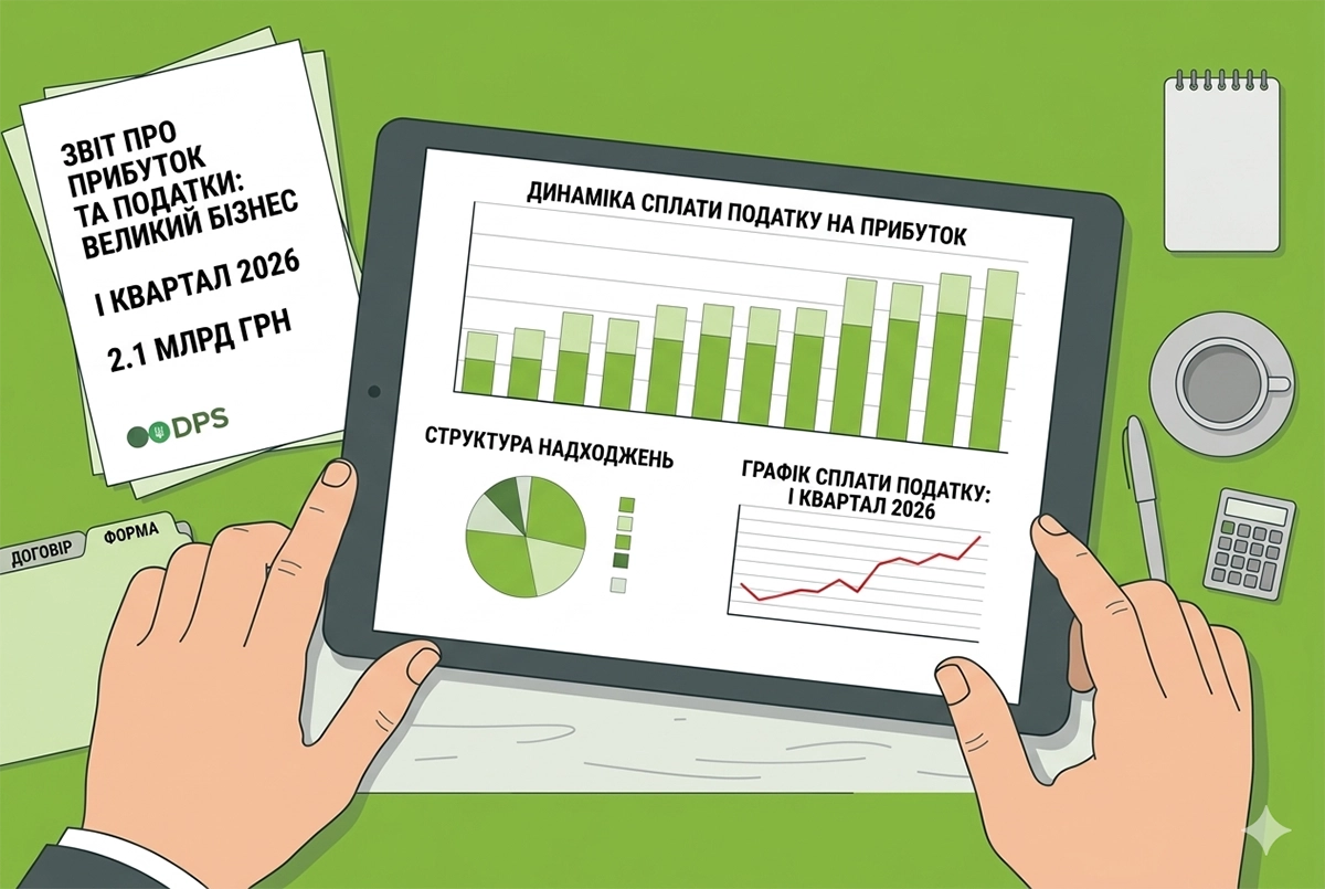 Великий бізнес за І квартал 2026 року сплатив 2,1 млрд гривень податку на прибуток: дані ДПC