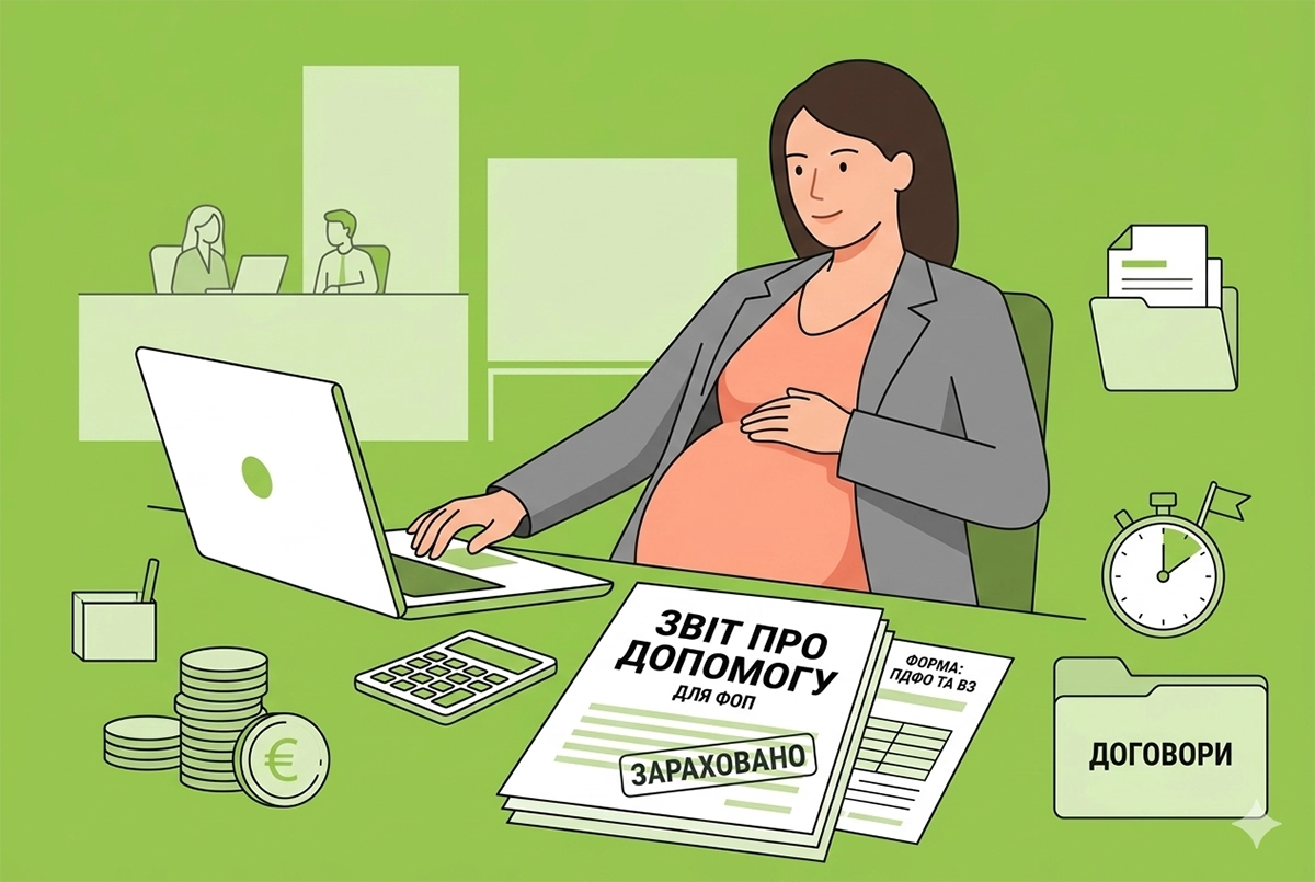 Отримання допомоги по вагітності та пологах ФОПом: наслідки з ПДФО та ВЗ