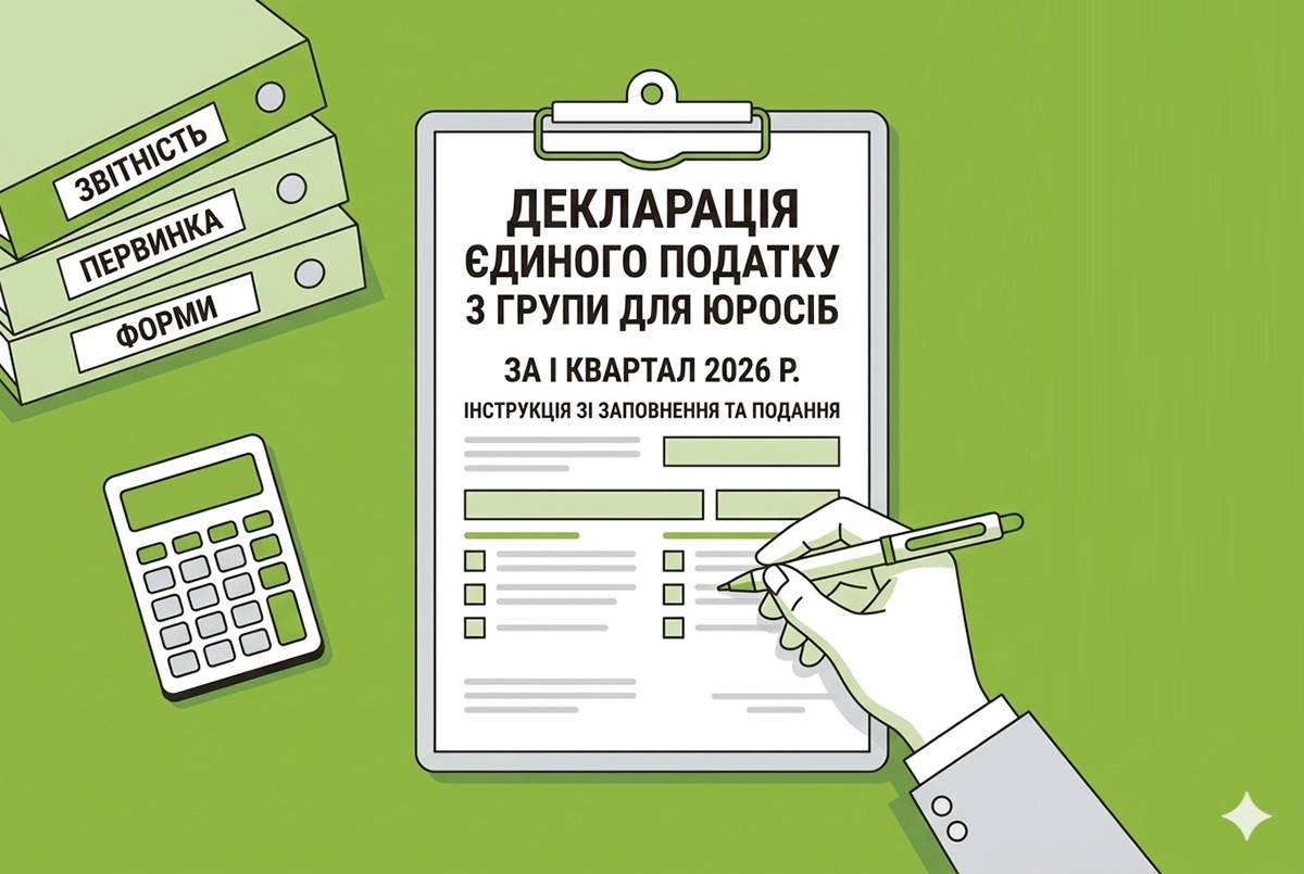 Декларація єдиного податку 3 групи для юросіб за І кв. 2026 року: інструкція із заповнення та подання