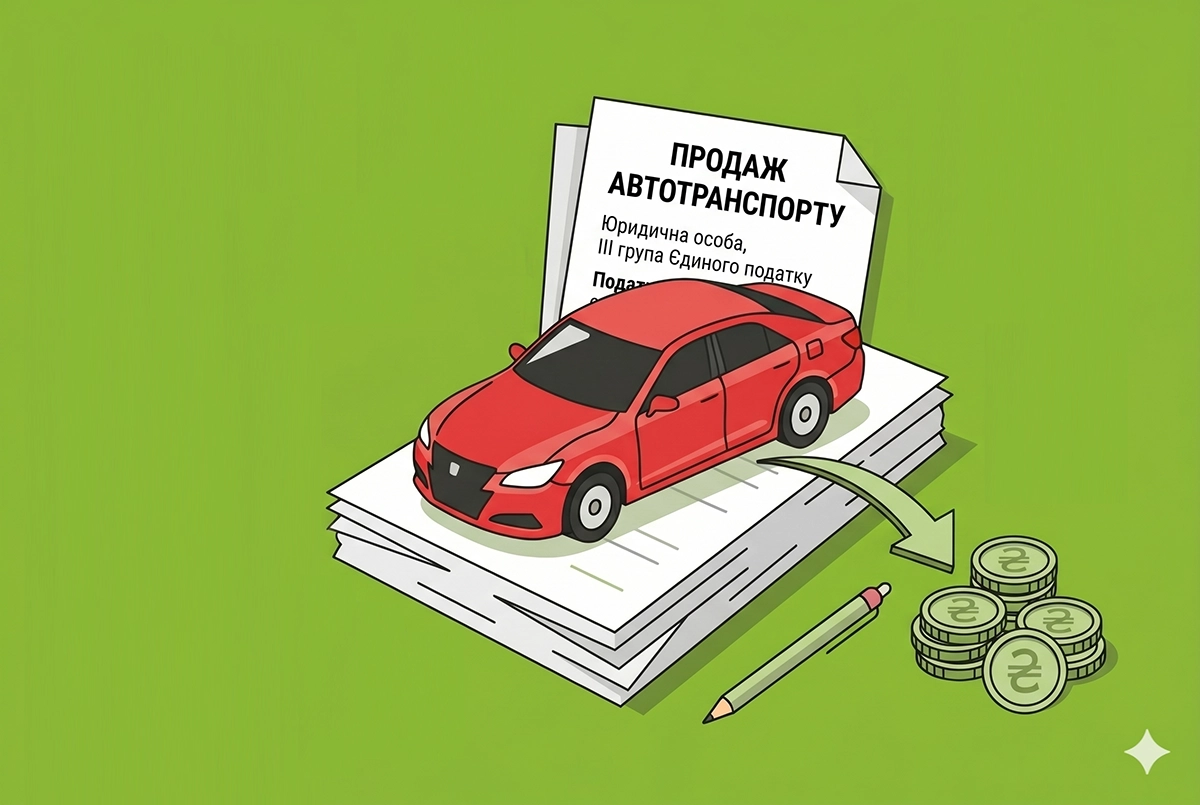 Юрособа на 3 групі єдиного податку продає авто: які податкові наслідки