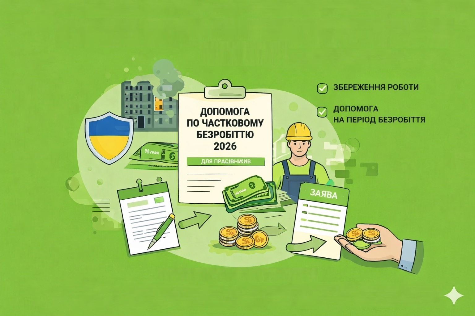 Допомога по частковому безробіттю під час війни-2026: деталі отримання від Держпраці