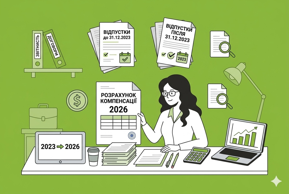 Компенсація за невикористані відпустки у 2026 році: приклади розрахунку згідно законодавства