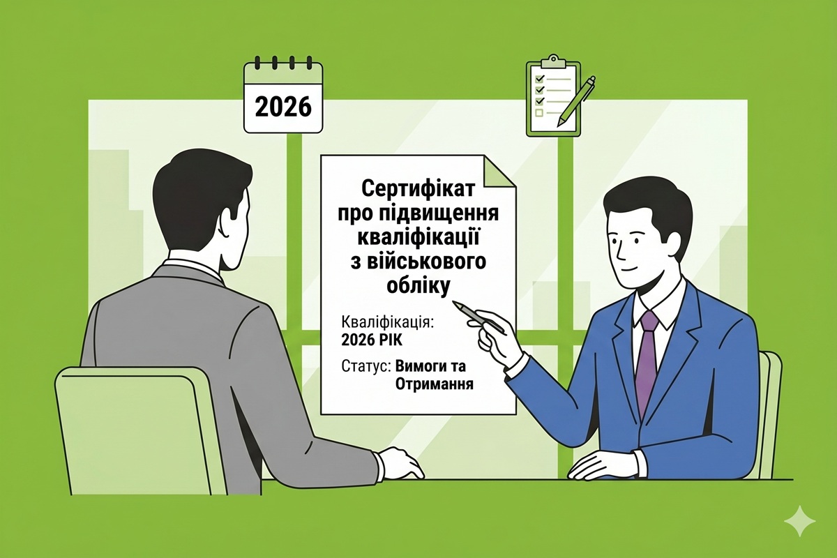 Сертифікат про підвищення кваліфікації з військового обліку: чи потрібен він у 2026 році і де його отримати