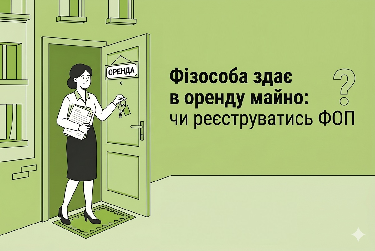Фізособа здає в оренду особисте майно: чи реєструватись ФОП