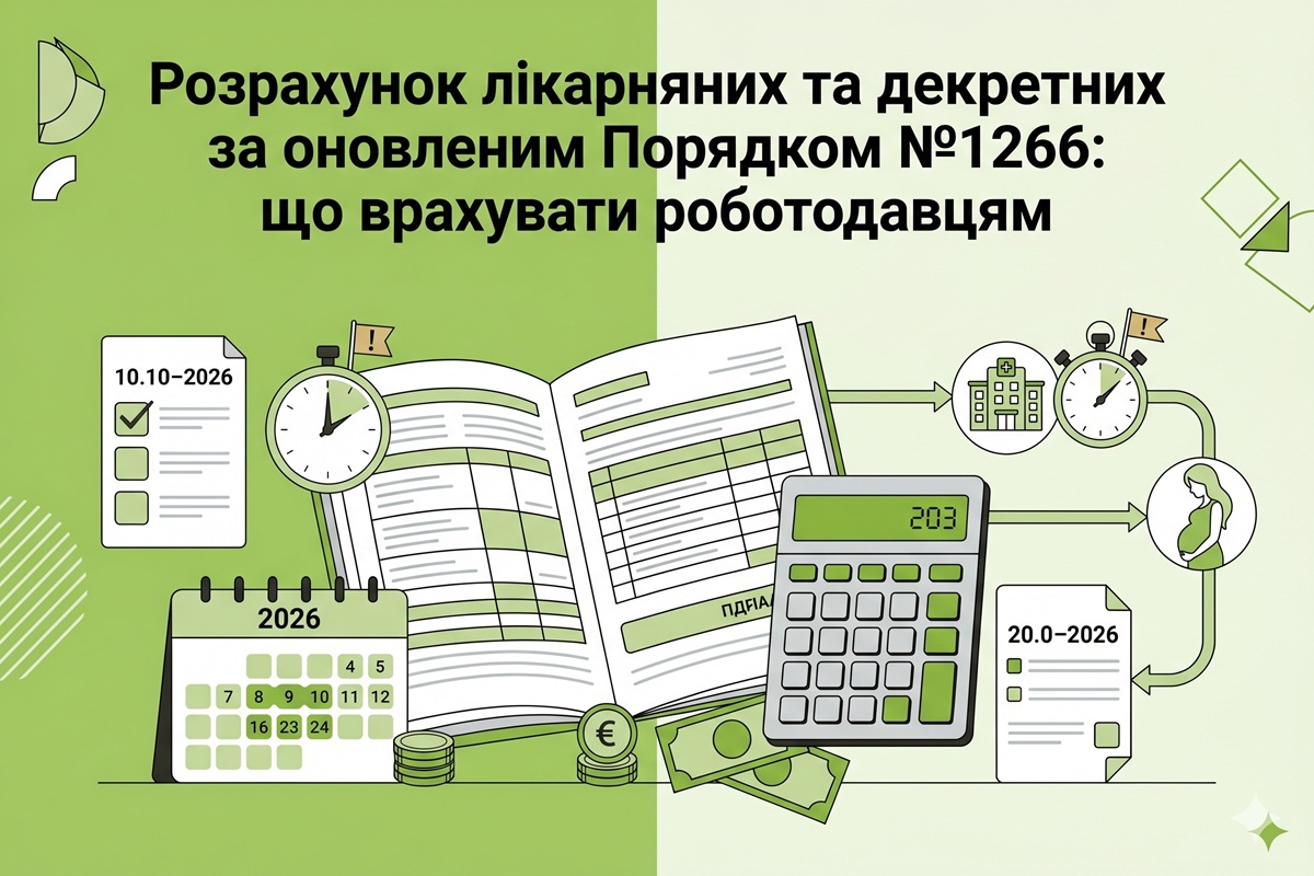 Розрахунок лікарняних та декретних за оновленим Порядком №1266: що врахувати роботодавцям