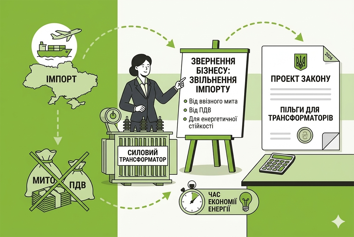 Бізнес просить звільнити імпорт силових трансформаторів від ввізного мита та ПДВ