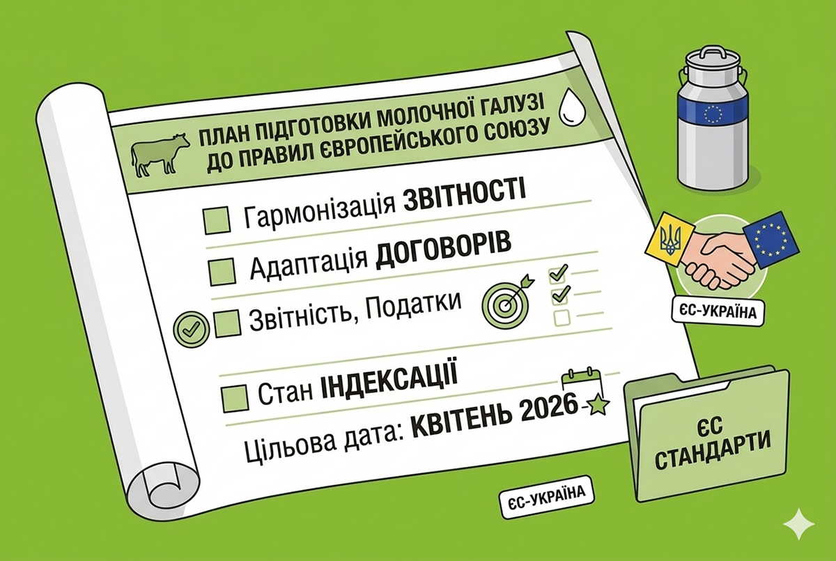 Молочна галузь отримала план підготовки до роботи за правилами Європейського Союзу