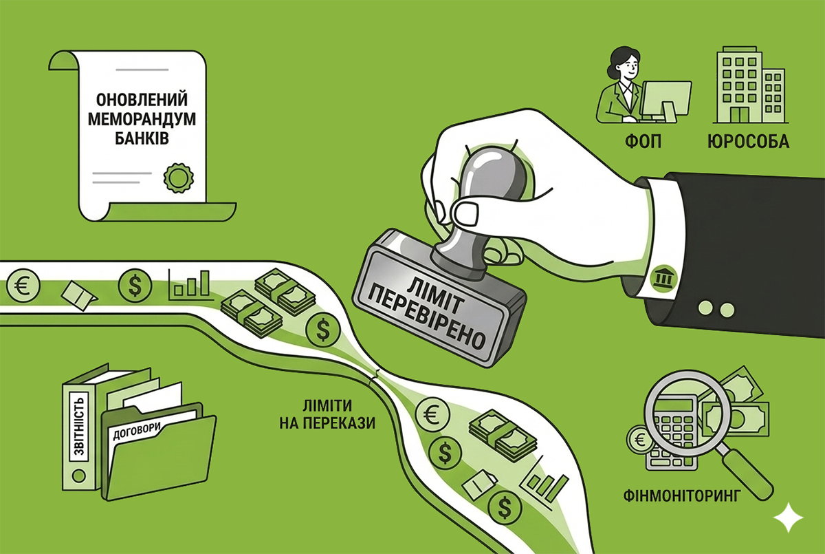 Нові ліміти на перекази ФОП та юросіб у 2026 році: що змінилось із прийняттям оновленого Меморандуму банків