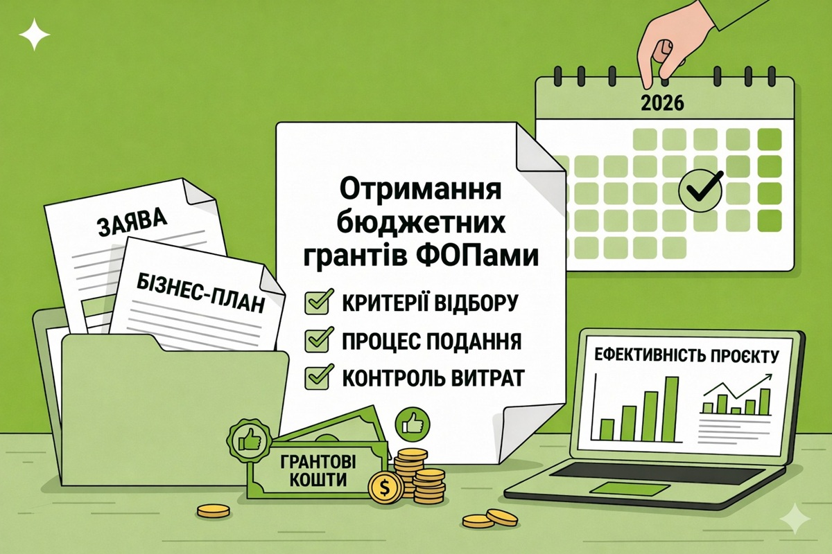 Гранти на власну справу для ФОП від 50 тис до 1 млн грн: оформлення, отримання та податкові наслідки у 2026 р.