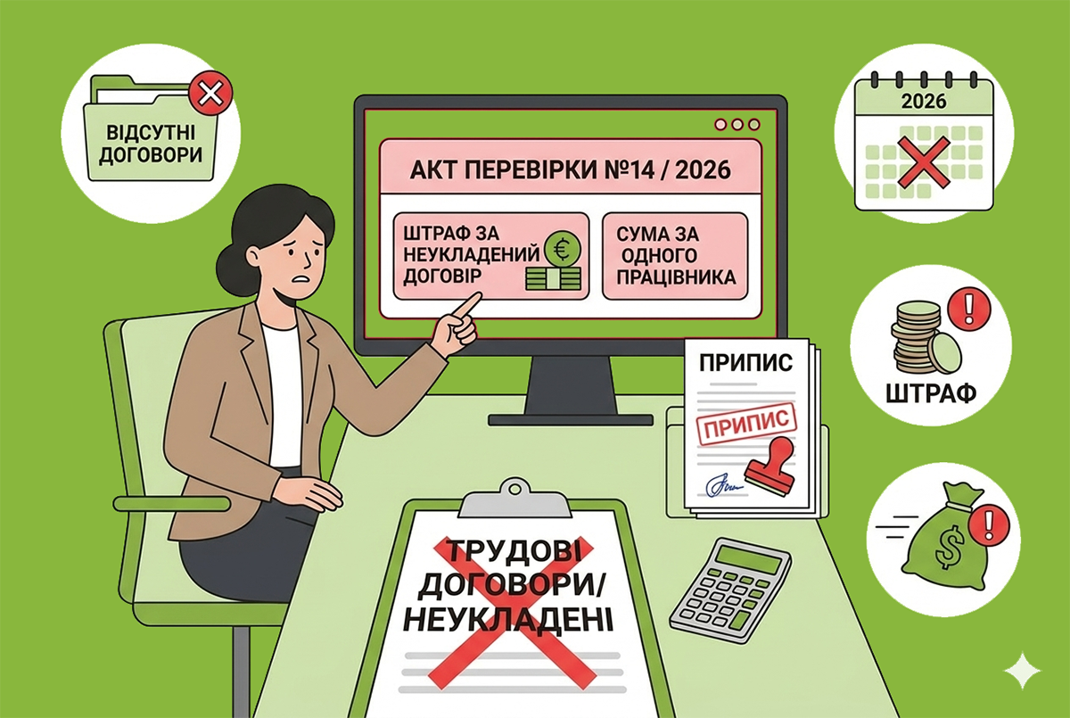Неукладання трудових договорів у 2026 році: яких штрафів чекати