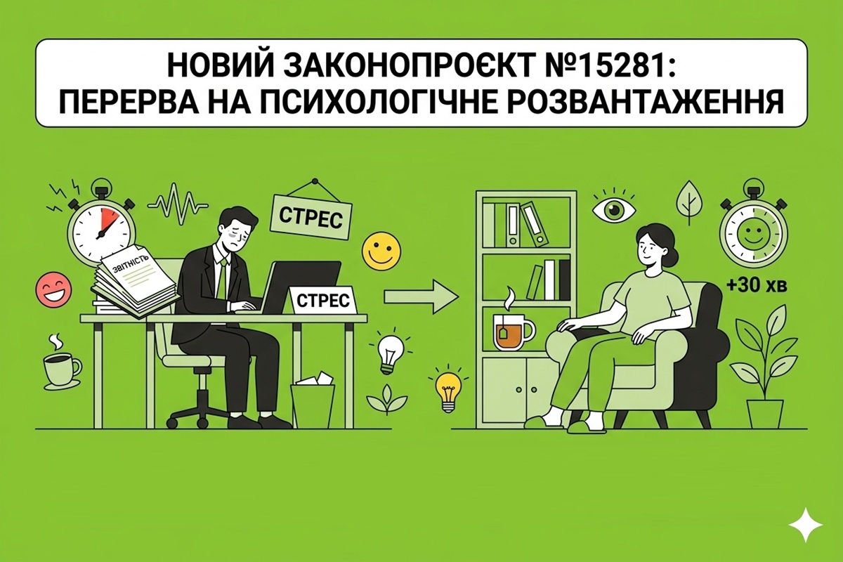Перерва на психологічне розвантаження працівників: новий законопроєкт №15281