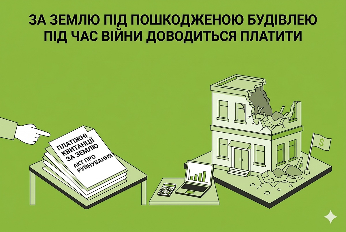 За землю під будівлею, пошкодженою під час війни, земельний податок все одно треба платити: деталі від ДПС