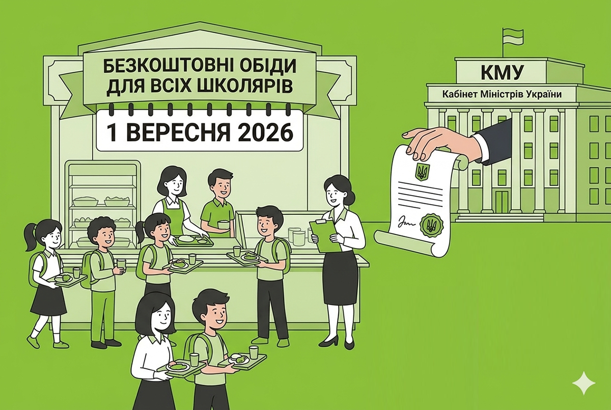 З 1 вересня 2026 – безкоштовні обіди для всіх школярів: рішення КМУ