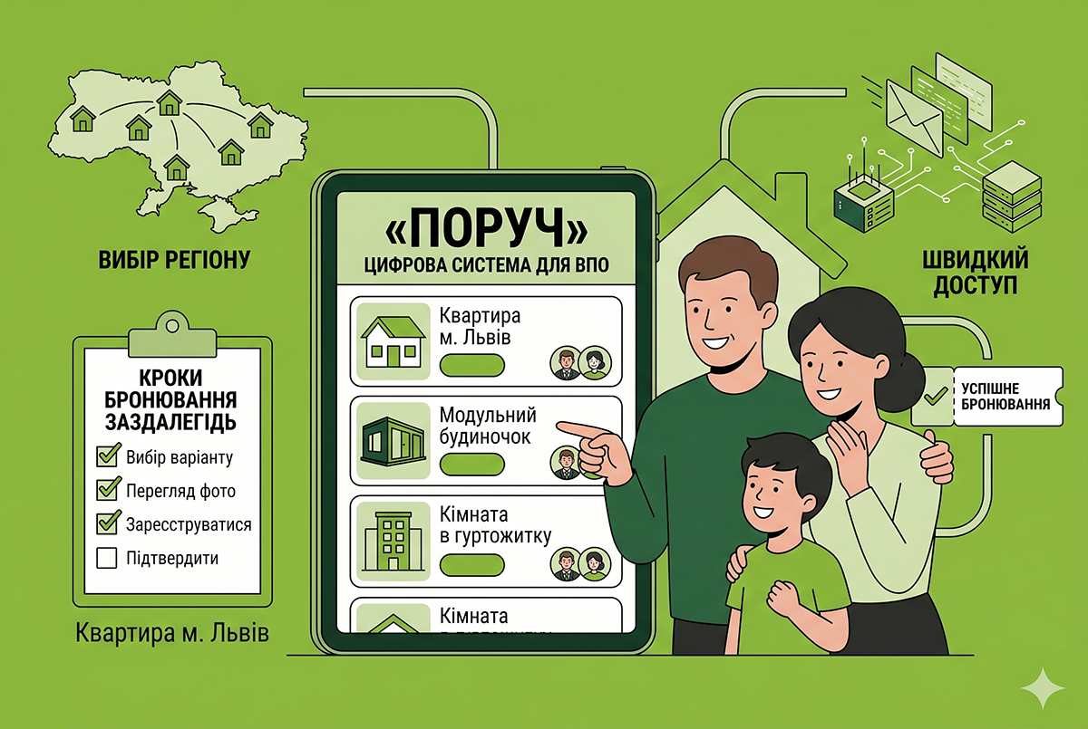 Е-система «Поруч» для обрання житла ВПО: як працює