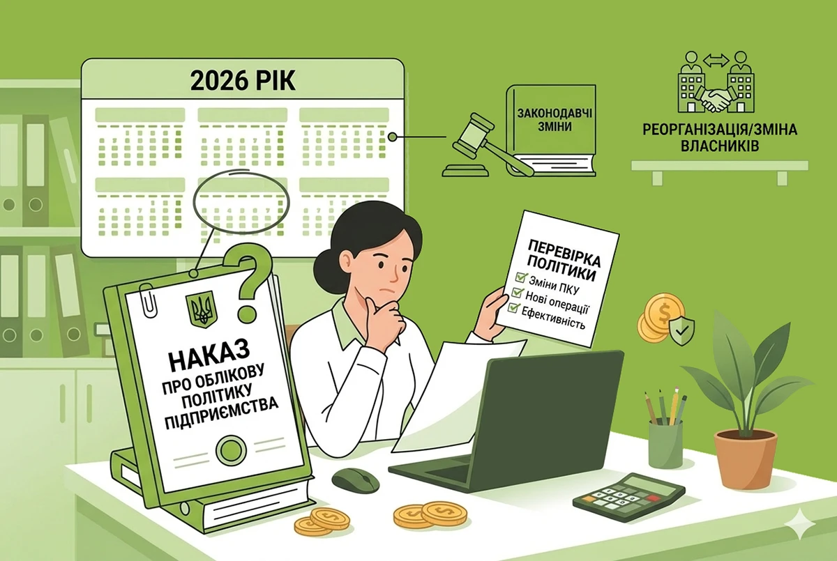 Наказ про облікову політику підприємства у 2026 році: коли до нього потрібно вносити зміни в середині року