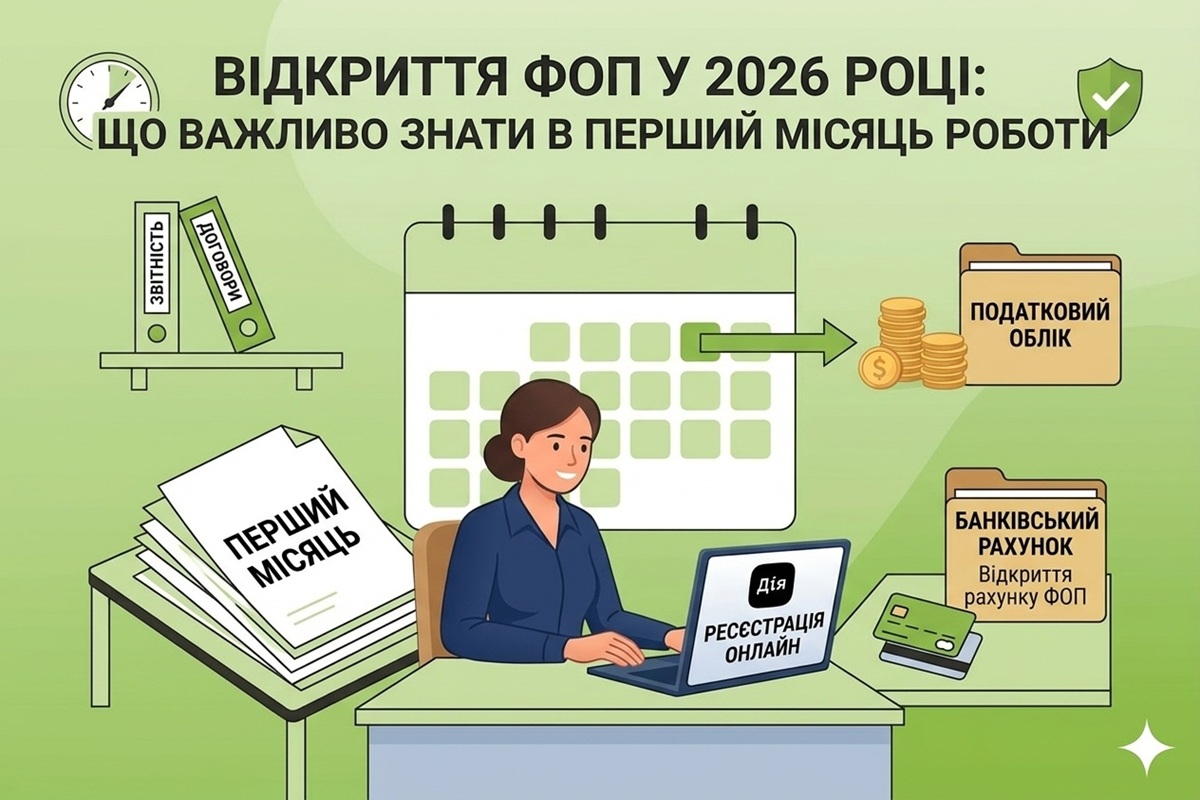 Відкриття ФОП у 2026 році: що важливо знати в перший місяць роботи