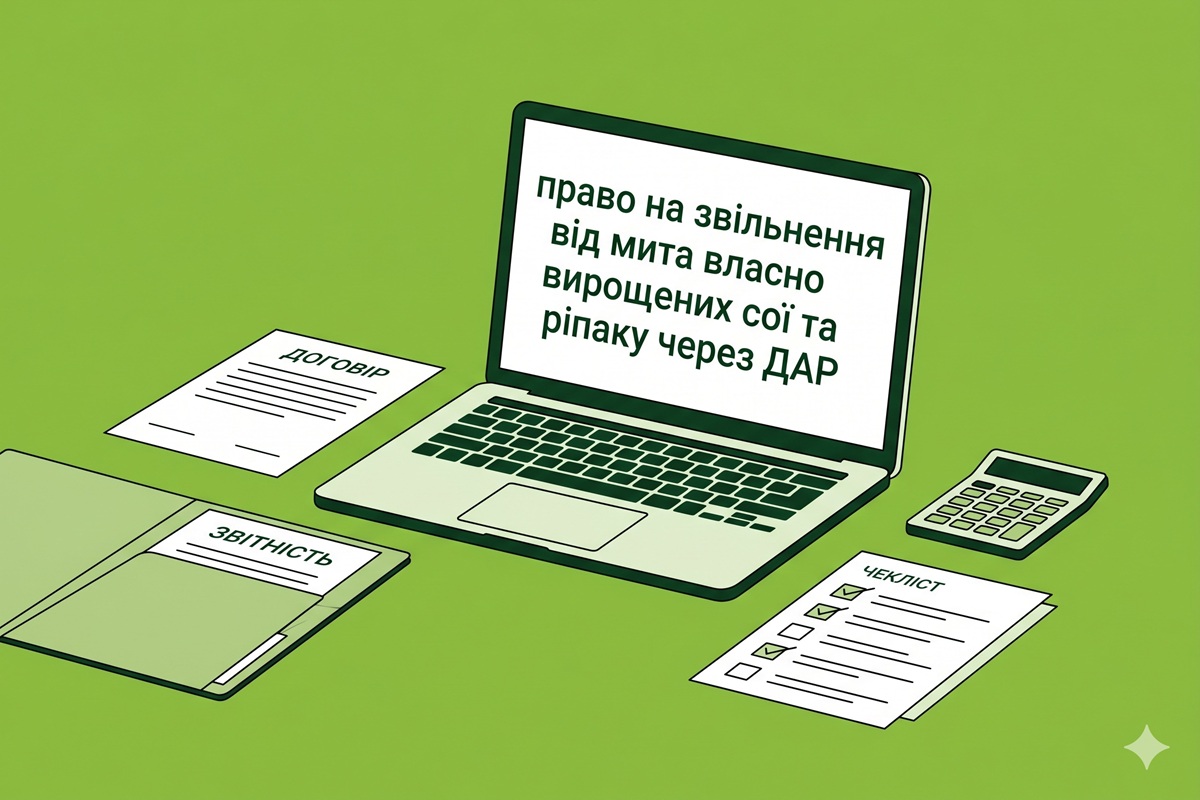 Право сільгосптоваровиробників на звільнення від мита власно вирощених сої та ріпаку через ДАР: рішення КМУ