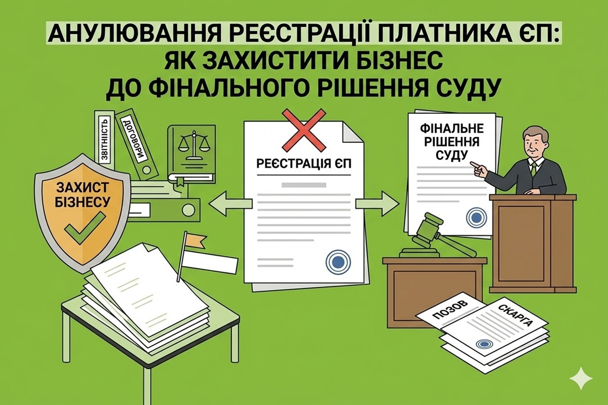 Анулювання реєстрації платника ЄП: як захистити бізнес до фінального рішення суду