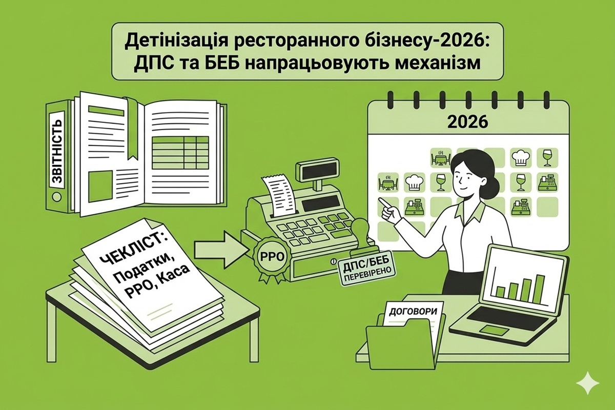 Детінізація ресторанного бізнесу-2026: ДПС та БЕБ напрацьовують механізм 