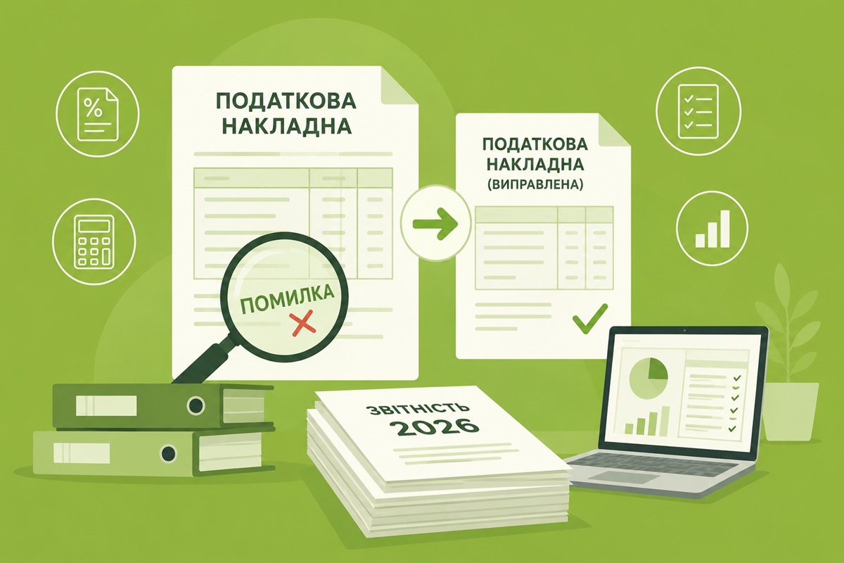 Помилкова податкова накладна: порядок виправлення помилок та відображення у звітності у 2026 році