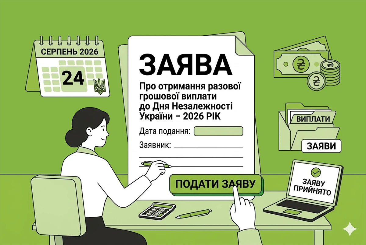 Разова грошова виплата до Дня Незалежності-2026: як подати заяву