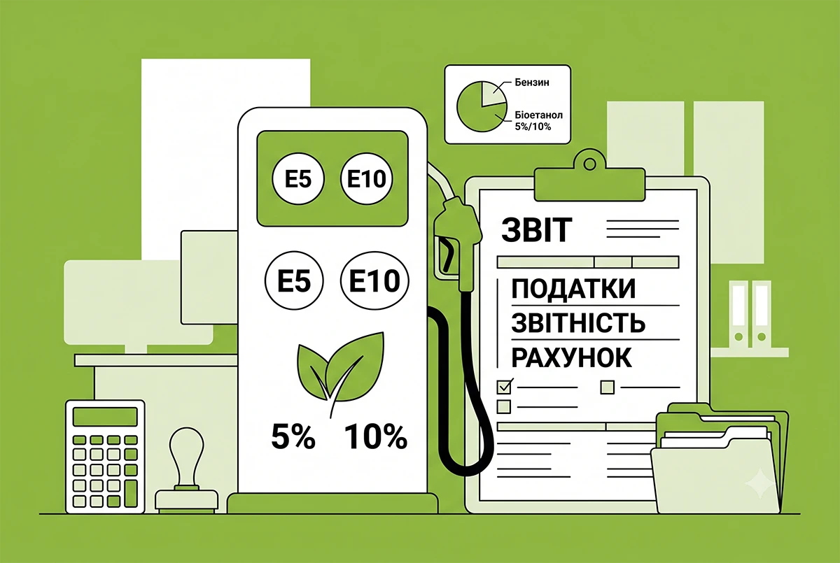 Перехід на бензин з 5% і 10% біоетанолу – з 1 липня 2026 р.: які наслідки для бізнесу та водіїв