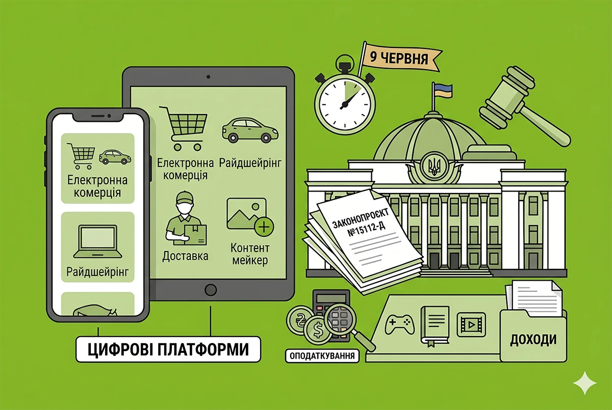 Оподаткування доходів з цифрових платформ-2026: 9 червня ВРУ розгляне законопроєкт №15112-д