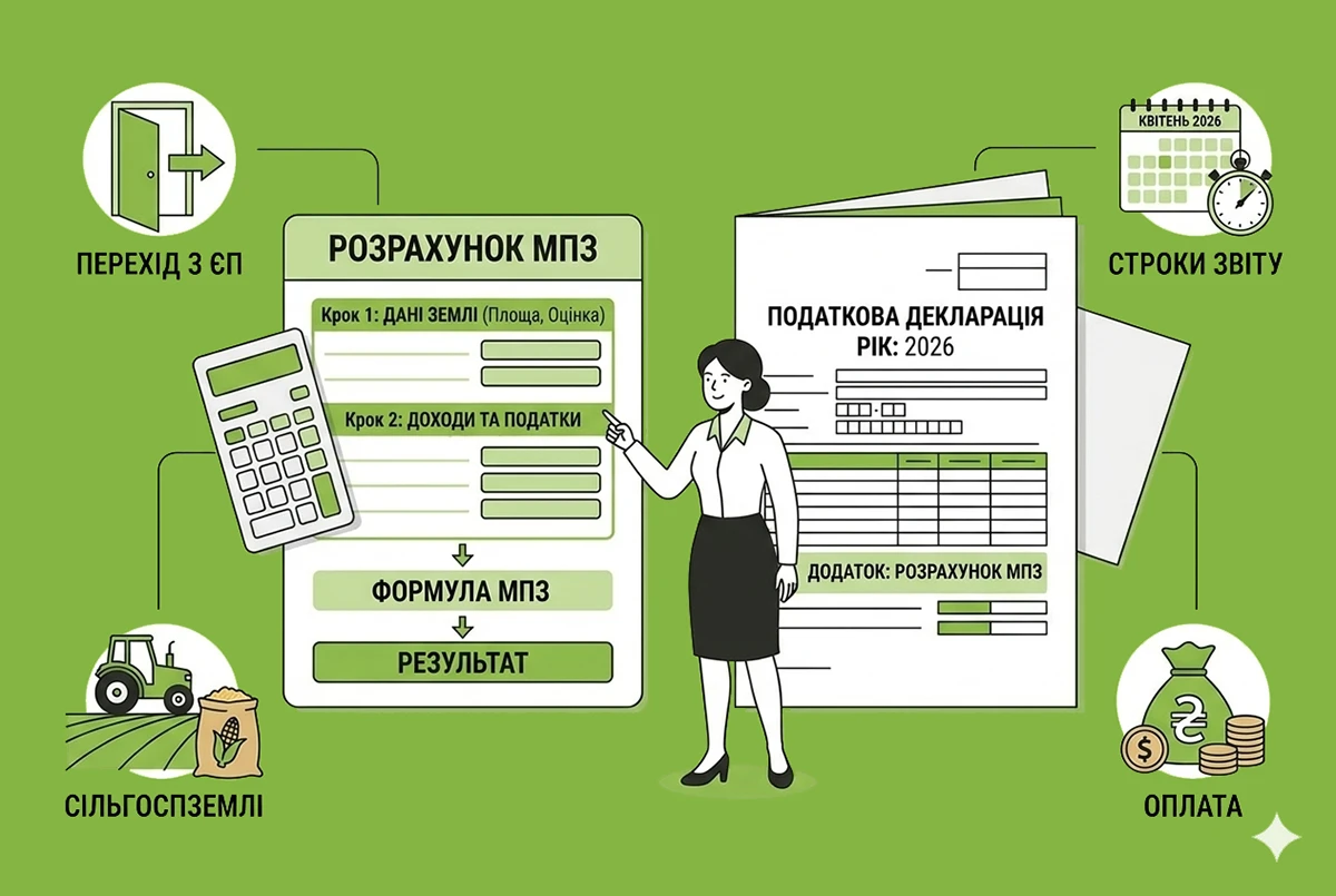 МПЗ для ФОП при переході з єдиного податку: як розрахувати та відзвітувати у 2026 році