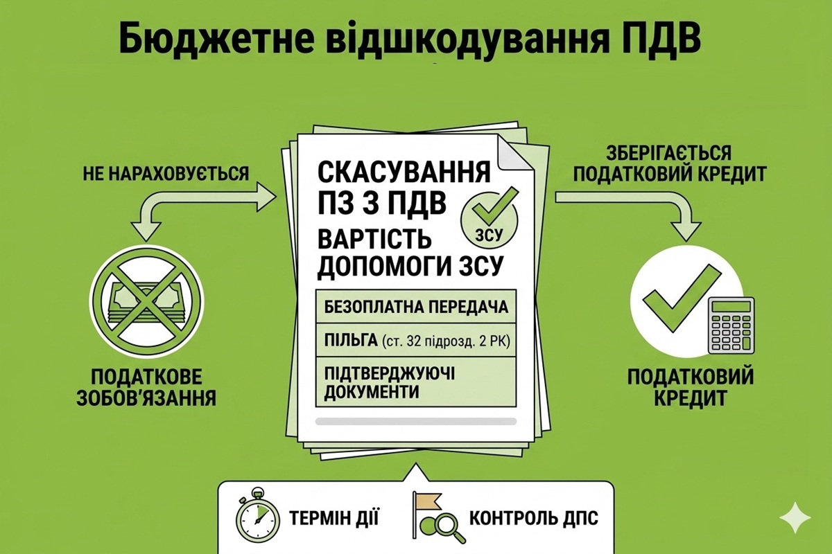Бюджетне відшкодування ПДВ: чи можливе на вартість допомоги ЗСУ