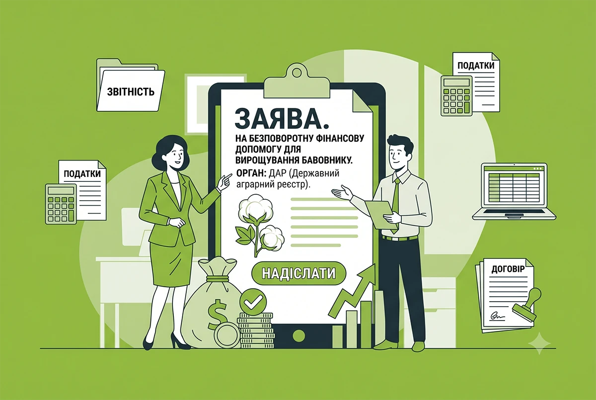 Фінансова допомога для вирощування бавовнику-2026: хто та як може отримати