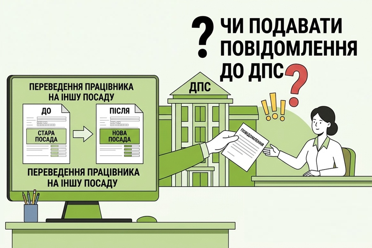 Переведення працівника на іншу посаду: чи подавати повідомлення до ДПС
