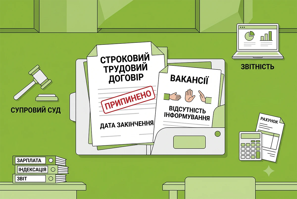 Неінформування працівника про вакансії не впливає на припинення строкового трудового договору: позиція ВСУ